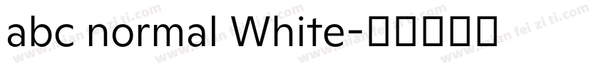 abc normal White字体转换
